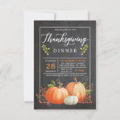 Invitation Thanksgiving - Dîner Thanksgiving (Devant)