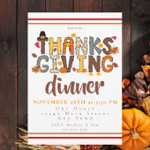 Invitation Thanksgiving Dinner Script Festive