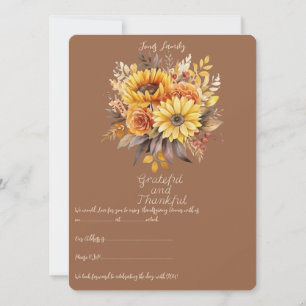 Invitation Thanksgiving Elégant Personnalisé