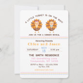 Invitation Thanksgiving Fall Gender Reveillez Turquie Invitat (Devant)