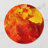 Invitation Thanksgiving Family Dinner Menu Rouge Feuille Roun (Dos)