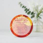 Invitation Thanksgiving Family Dinner Menu Rouge Feuille Roun (Debout devant)