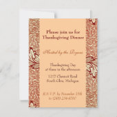 Invitation Thanksgiving feuille (Devant)