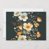 Invitation Thanksgiving Floral Russe Dîner d'action (Dos)