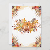 Invitation Thanksgiving Friendsgiving Dîner Citrouille Flower (Dos)