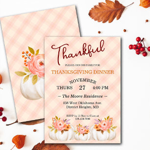 Invitation Thanksgiving Friendsgiving Dîner sur mesure