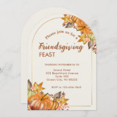 Invitation Thanksgiving Friendsgiving Modern Dinner Party (Devant / Derrière)