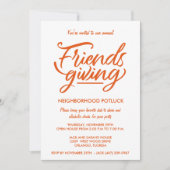 Invitation Thanksgiving Friendsgiving Neighbority Potluck (Devant)