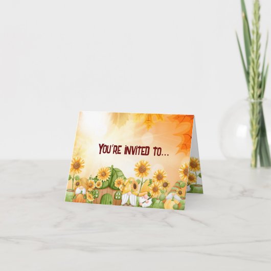 Invitation Thanksgiving Gnome (Devant)