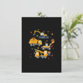 Invitation Thanksgiving Grane Construction de camion Drôle Tu (Debout devant)