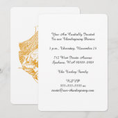 Invitation Thanksgiving Harvest Dîner Letpress Turquie (Devant / Derrière)