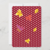 Invitation Thanksgiving Holiday Maple Feuilles Aquarelle (Dos)