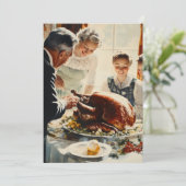 Invitation Thanksgiving Joy : Une fête familiale (Debout devant)