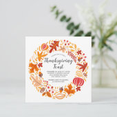 Invitation Thanksgiving Leaf d'automne (Debout devant)