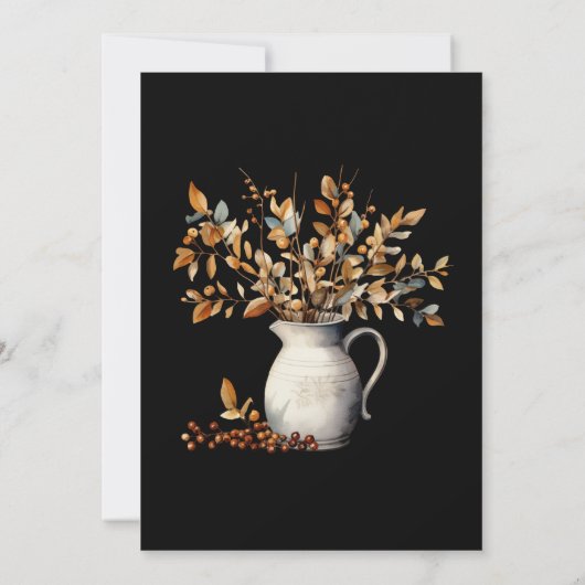 Invitation Thanksgiving Moderne Élégant Amical Automne (Dos)