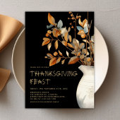 Invitation Thanksgiving Moderne Élégant Amical Automne