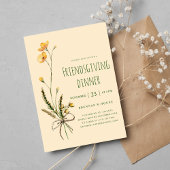 Invitation Thanksgiving Moderne Floral Friendsgiving Dîner