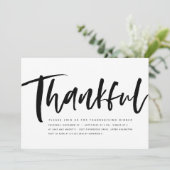 Invitation Thanksgiving moderne noir & blanc (Debout devant)