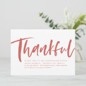 Invitation Thanksgiving moderne orangé (Debout devant)