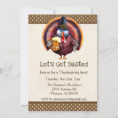 Invitation Thanksgiving On Basted Funny Turkey Beer (Devant)