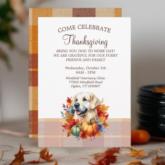 Invitation Thanksgiving Pet Lover