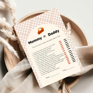 Invitation Thanksgiving pie bébé trait de baby shower jeu Car