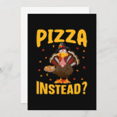 Invitation Thanksgiving Pizza Instead (Devant / Derrière)