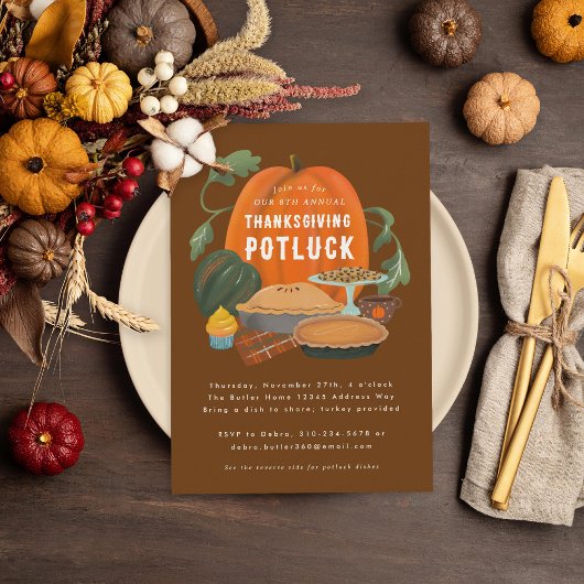 Invitation Thanksgiving Potluck