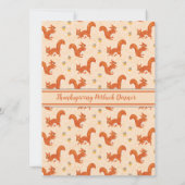 Invitation Thanksgiving Potluck Diner Écureuils et Acorns (Dos)