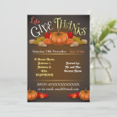 Invitation Thanksgiving Rustique Personnalisable (Debout devant)