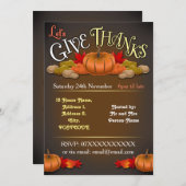 Invitation Thanksgiving Rustique Personnalisable (Devant / Derrière)