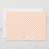 Invitation Thanksgiving Thankful Orange rayé (Dos)