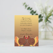 Invitation Thanksgiving Turkey Cookie (Debout devant)
