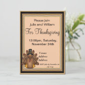 Invitation Thanksgiving Turquie (Debout devant)
