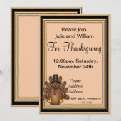 Invitation Thanksgiving Turquie (Devant / Derrière)
