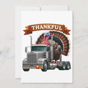 Invitation Thanksgiving Turquie équitation Semi-camion