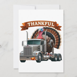 Invitation Thanksgiving Turquie équitation Semi-camion
