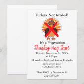 Invitation Thanksgiving végétarien (Devant / Derrière)