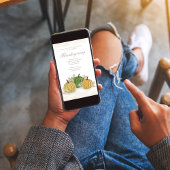 Invitation Thanksgiving Watercolor Gourds Custom