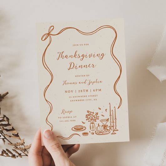 Invitation Thanksgiving Whimsical