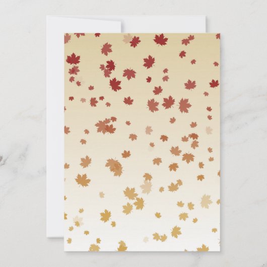 Invitation Thanksgiving Wreath Grateful Simple Feuilles d'éra (Dos)