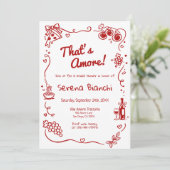 Invitation That’s Amore Italian Doodle bridal shower  (Debout devant)