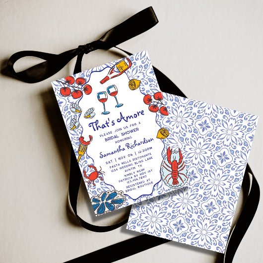 Invitation That’s Amore Italian Mediterranean Bridal Shower