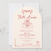 Invitation That’s Amore Italian Whimsical hand drawn Wedding (Devant)