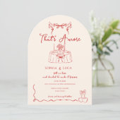 Invitation That’s Amore Italian Whimsical hand drawn Wedding (Debout devant)