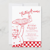 Invitation That’s Amore Pizza Bridal Shower Invite (Devant)