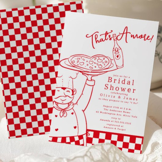 Invitation That’s Amore Pizza Bridal Shower Invite