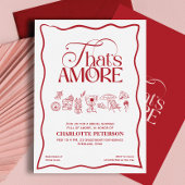 Invitation That’s Amore Red hand drawn Bridal Shower invite
