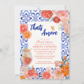 Invitation Thats amore bleu méditerranéen tuiles nuptiale dou (Devant)