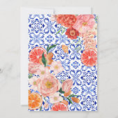 Invitation Thats amore bleu méditerranéen tuiles nuptiale dou (Dos)